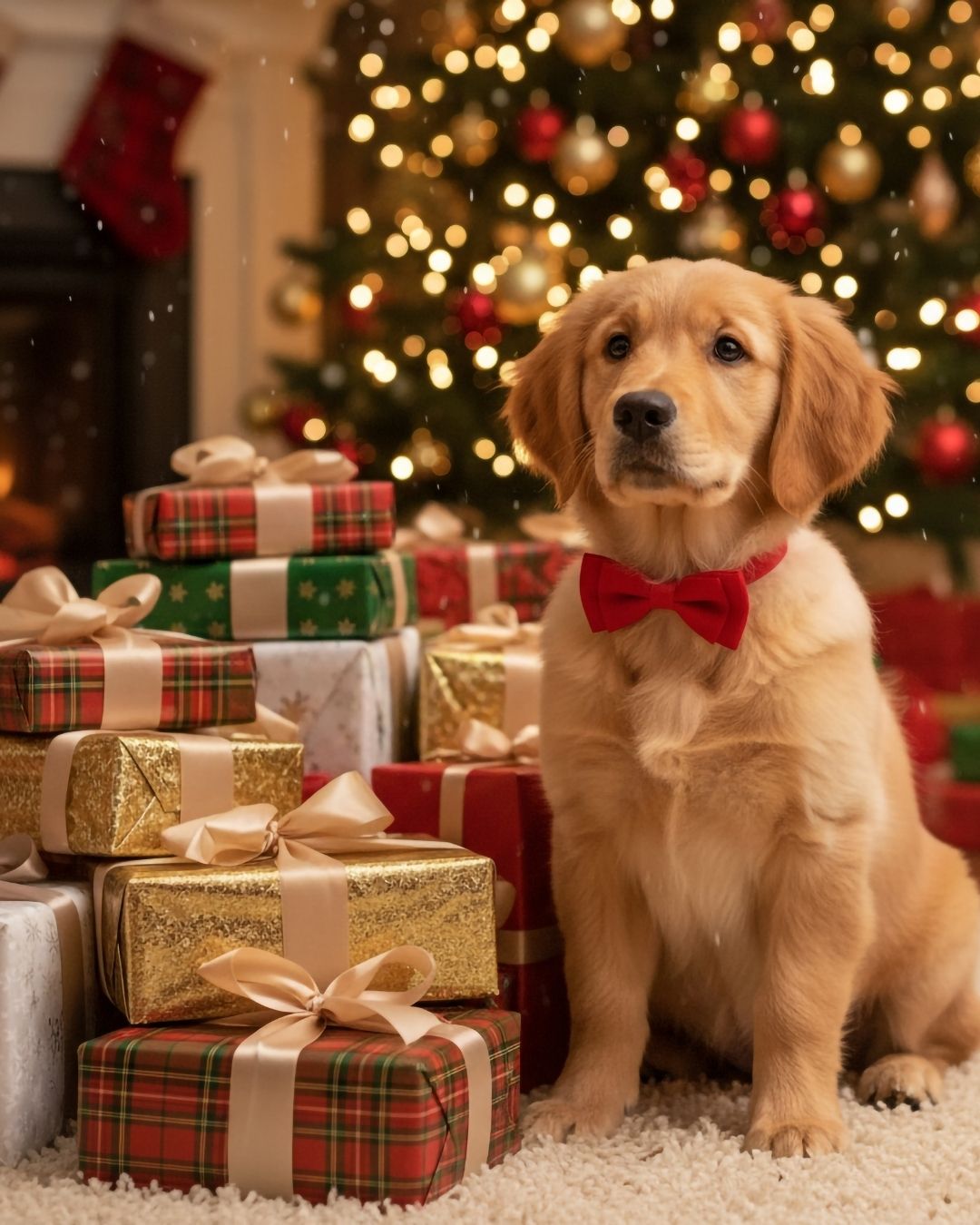 Hond in Kerstsferen