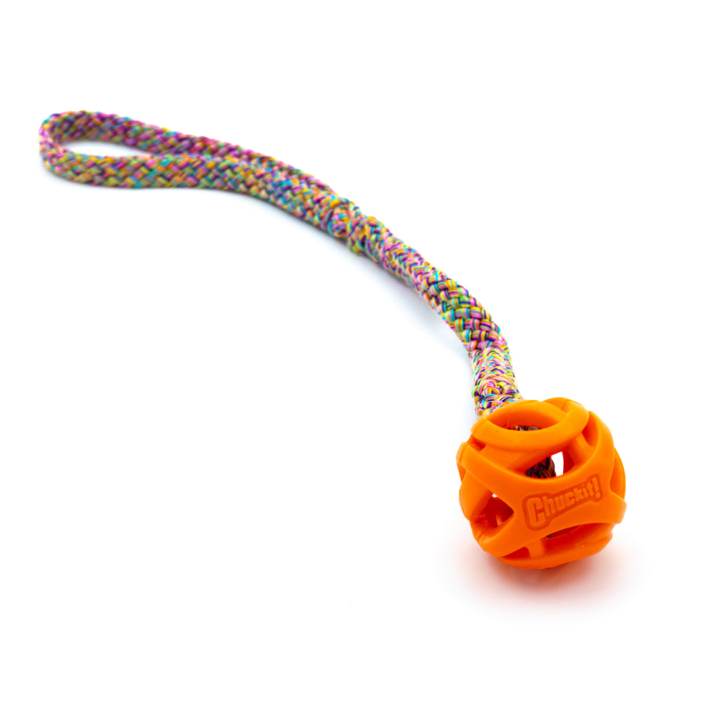 Chuckit! Air Fetch bal met Tugfun Touw - Apporteerbal voor honden