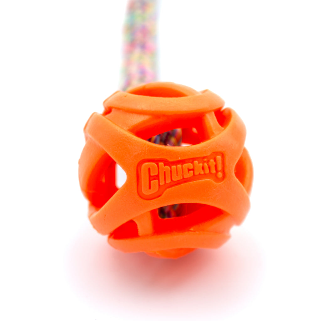 Chuckit! Air Fetch bal met Tugfun Touw - Apporteerbal voor honden