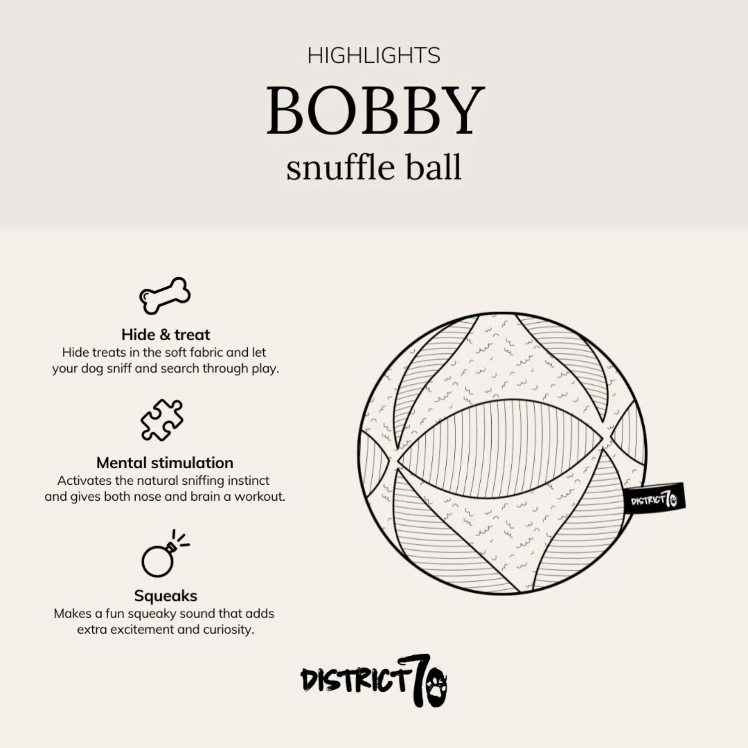 District 70 | Bobby | Snuffelbal voor honden