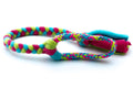 Gevlochten trektouw voor Boefjes en Boeven met PPM in de uitvoering Bubblegum en fleece in de kleuren Aqua, Fuchsia en Limegroen