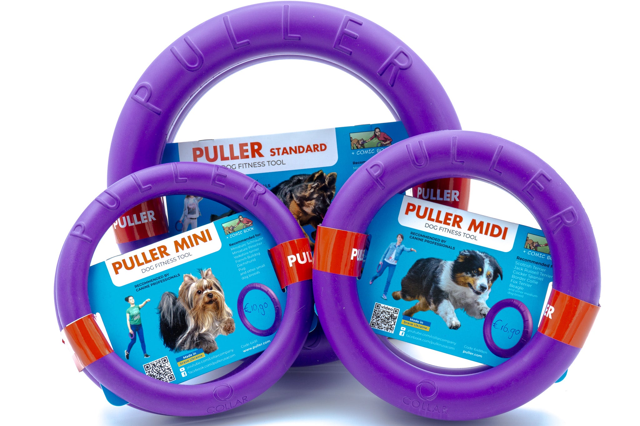 Puller Dog Fitness Tool in de maten Mini Midi en Standard