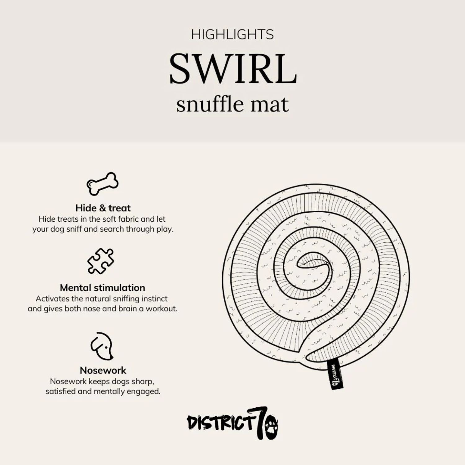 District 70 | Swirl | Snuffelspeelgoed voor honden
